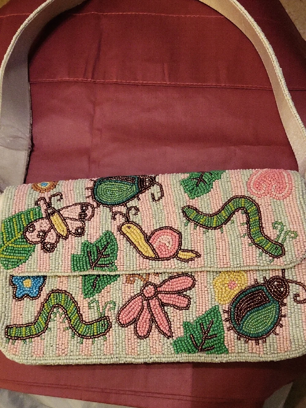 Handcrafted In India Insect Beaded Bnwt Ma Bug - Picture 1 of 6